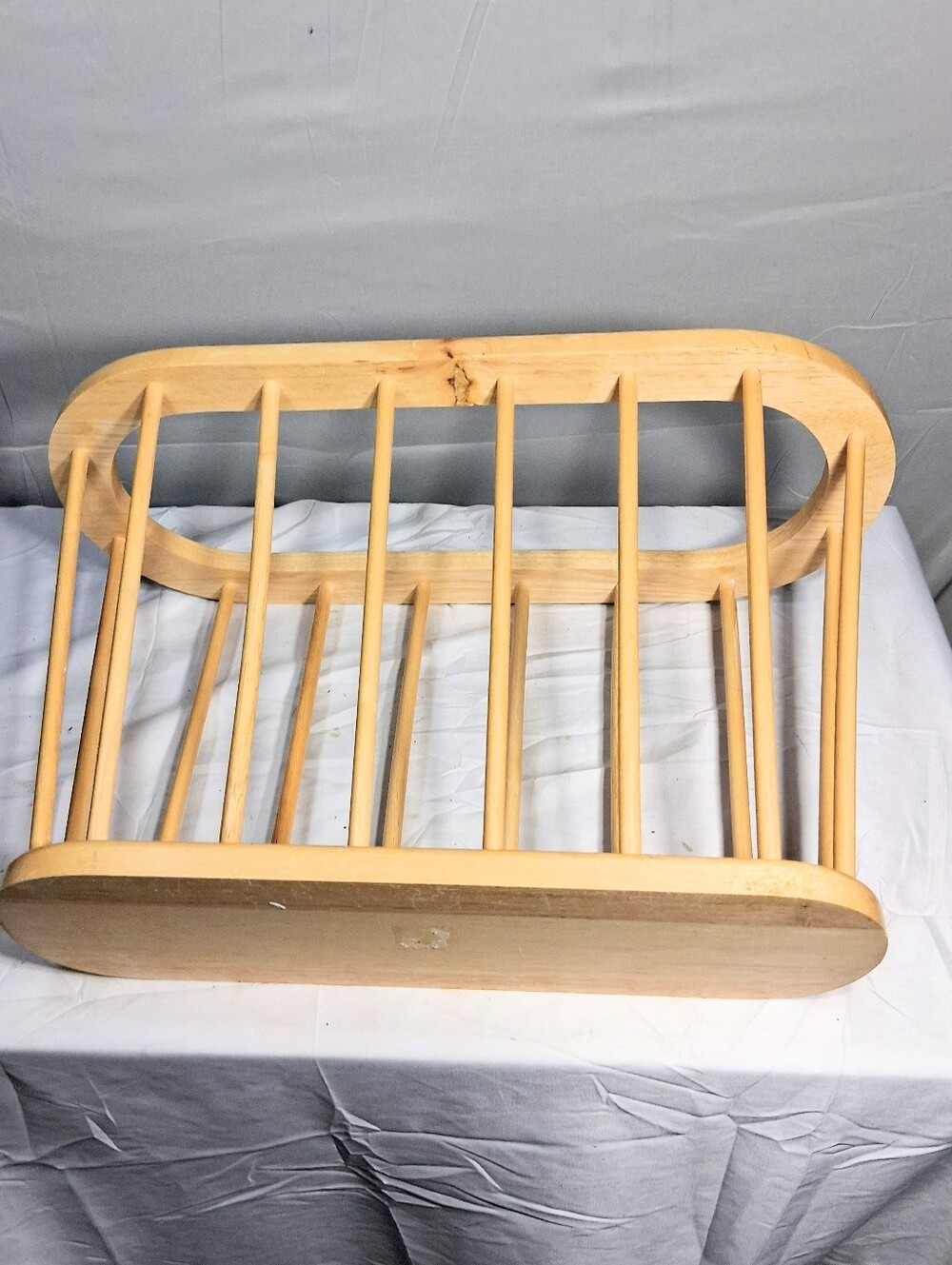 Blond Wood Mid Century 17" Long X 7" Wide Large Magazine/Record Rack - Picture 5 of 10